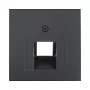 Berker 1407 16 06 Zentralplatte für UAE (RJ45) Steckdose, 2-fach, Anthrazit (55x55mm)