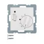 Berker 20301909 Raumtemperaturregler mit Öffner Zentralstück (230 V AC, 10 A)