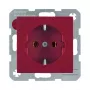 Berker 47438912 SCHUKO-Steckdose S.1/B.3/B.7 Glas Rot Glänzend