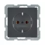 Berker Q.1/Q.3 SCHUKO-Steckdose 1-fach Anthrazit Velvet 16A 250V Unterputz