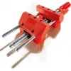 BESSEY S10-ST Mini-Schraubstock S 10 Schraubzwinge, Rot, 100 mm Spannweite, 50 mm Ausladung, mit 2 Tischklemmen