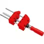 BESSEY S10-ST Mini-Schraubstock S 10 Schraubzwinge, Rot, 100 mm Spannweite, 50 mm Ausladung, mit 2 Tischklemmen