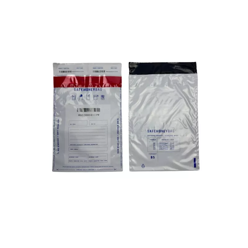 BESTPAK SAFEMONEYBAG Sicherheitseinzahlungsumschläge Transparent B5 190x260+35 mm 100 Stück