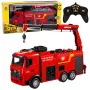 BESTTOYS Feuerwehrfahrzeug mit Kran und Wasserkanone Fernsteuerung RC Huina 1:18