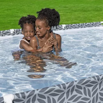 Bestway 561FV Frame Pool Rechteckig 366 x 201 x 66 cm Grau