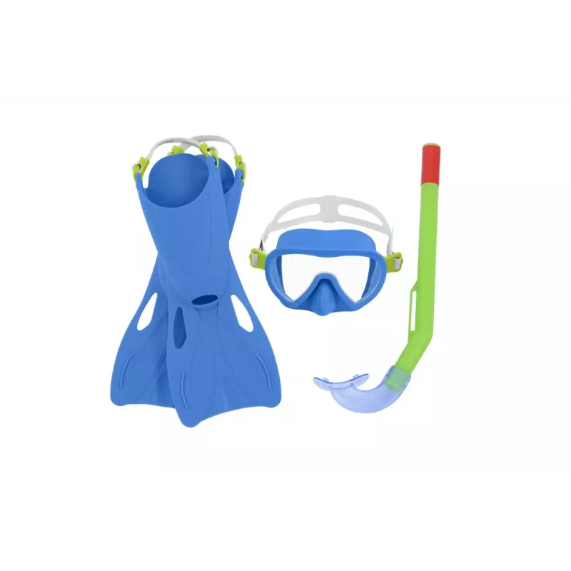 Bestway Tauchset Blau Maske, Flossen, Schnorchel 25039