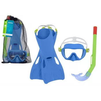 Bestway Tauchset Blau Maske, Flossen, Schnorchel 25039