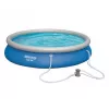 Bestway Fast Set Pool 457 x 84 cm (15 ft) Runder aufblasbarer Aufstellpool mit Filterpumpe, 11016 L Fassungsvermögen, DuraPlus-Auskleidung, Prismatic Stone Print