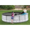 Bestway Flowclear Poolabdeckung für Steel Pro MAX Frame Pool 427 cm (14 ft) - Blau Polyethylen mit Seilbindern