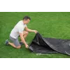 Bestway Flowclear Poolabdeckung für Steel Pro MAX Frame Pool 427 cm (14 ft) - Blau Polyethylen mit Seilbindern