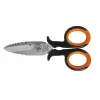 BETA 1128BSX Elektrikerschere mit Abisolierkerbe, 145 mm, Edelstahl, Orange/Schwarz