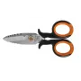 BETA 1128BSX Elektrikerschere mit Abisolierkerbe, 145 mm, Edelstahl, Orange/Schwarz