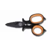 BETA Elektrikerschere 1128BAX - 145 mm Edelstahl mit Abisolierkerbe, Orange/Schwarz