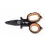 BETA Elektrikerschere 1128BAX - 145 mm Edelstahl mit Abisolierkerbe, Orange/Schwarz