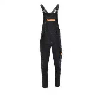 BIBBRACE ACTIFLEX L Schwarze strapazierfähige elastische Hosenträger mit Metallclips, 40mm