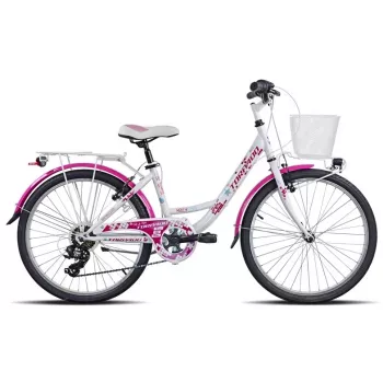 BICYCLE MTB 24 18G GIRL STEEL - 24-Zoll-Mountainbike für Mädchen, 18-Gang, Stahlrahmen, Frontsuspension, V-Bremsen