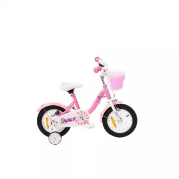 Fahrrad MTB für Mädchen 12 Zoll Bimbo Bike Pink/Weiß