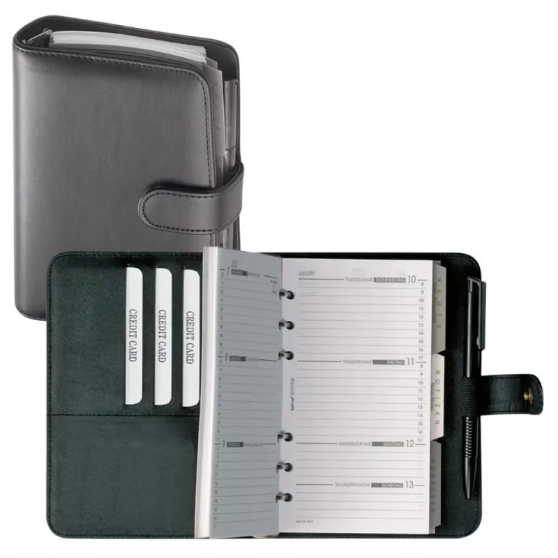 BIND Standard A6 Personal Organizer Cover Imitation Leather Black