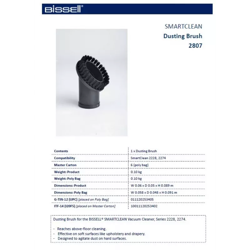 Bissell SmartClean Staubpinsel, Schwarz, 1 Stk