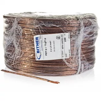 BITNER BiTsound PGY-p (TLgY) 2x1mm2 Lautsprecherkabel 100m Rolle