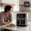 BLACK+DECKER BXAF8001E 8L Digitale Heißluftfritteuse, 1700W, 8 Programme, Antihaft-Korb, Schwarz
