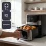 BLACK+DECKER BXAF8001E 8L Digitale Heißluftfritteuse, 1700W, 8 Programme, Antihaft-Korb, Schwarz