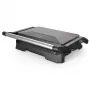 BLACK+DECKER BXGR1001E Elektrischer Kontaktgrill 1000W Antihaft-Rippenplatte, Edelstahl, Fettauffangschale, Vertikale Aufbewahrung