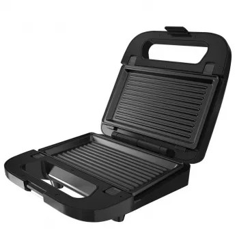 BLACK+DECKER BXSA754E 3-in-1 Sandwichmaker, Waffeleisen & Grill mit 3 austauschbaren Antihaft-Platten, 750 W, Edelstahl