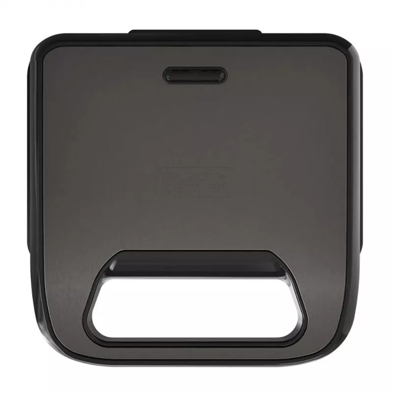 BLACK+DECKER BXSA754E 3-in-1 Sandwichmaker, Waffeleisen & Grill mit 3 austauschbaren Antihaft-Platten, 750 W, Edelstahl