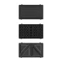 BLACK+DECKER BXSA754E 3-in-1 Sandwichmaker, Waffeleisen & Grill mit 3 austauschbaren Antihaft-Platten, 750 W, Edelstahl