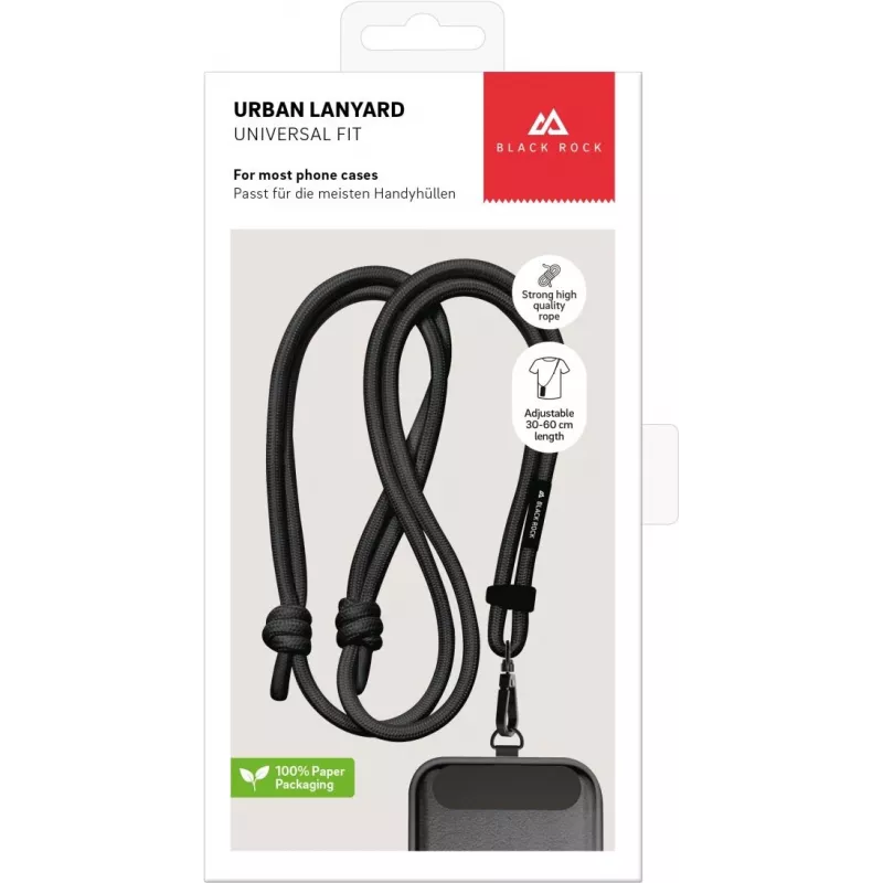 Black Rock 00221549 Smartphone-Lanyard mit Kartenhalter - Schwarz