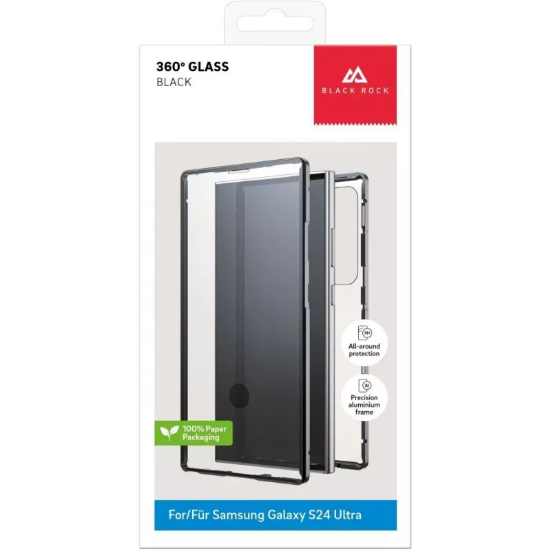 Black Rock 360° Glashülle für Samsung Galaxy S23 Ultra – Schwarz 00226131