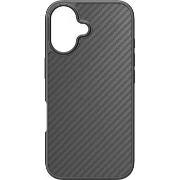 BLACK ROCK Robust Carbon Hülle für Apple iPhone 16 – Schwarz 00228081