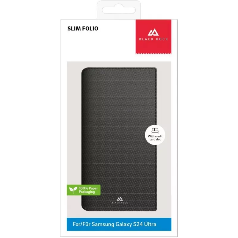 Black Rock Slim Folio Hülle für Samsung Galaxy S23 Ultra 6,8 Zoll Schwarz 00226128