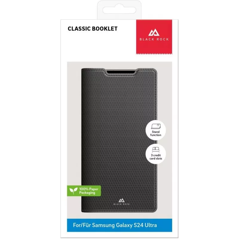 Black Rock The Classic Folio Hülle für Samsung Galaxy S23 Ultra, Schwarz 00226129