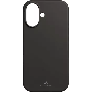 Black Rock Urban Case für Apple iPhone 16 – Mattschwarze stoßabsorbierende TPU- und Polycarbonat-Rückseitenabdeckung, schlank, rutschfest, erhöhte Ränder, kabelloses Laden kompatibel (00228079)