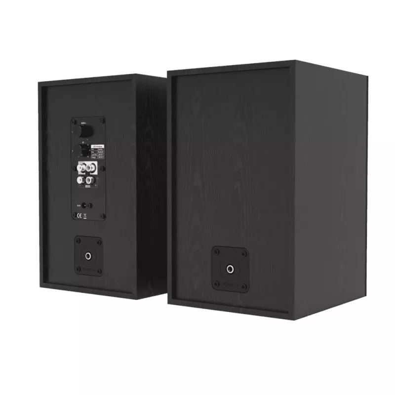 Blaupunkt BS40BK 2.0 Stereo-Multimedia-Lautsprecher 40W Bluetooth 5.0 AUX MDF Holz Schwarz