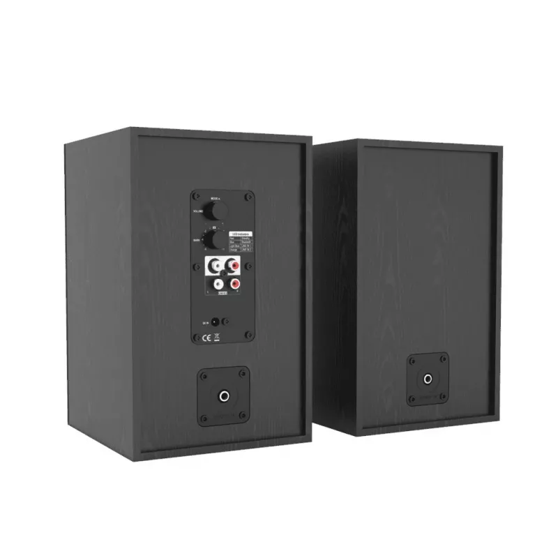 Blaupunkt BS40BK 2.0 Stereo-Multimedia-Lautsprecher 40W Bluetooth 5.0 AUX MDF Holz Schwarz