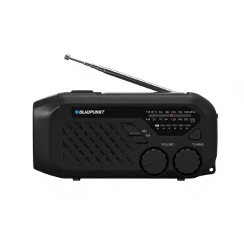 Blaupunkt ER10 Taschenradio mit Taschenlampe, FM/AM, batteriebetrieben, Schwarz