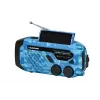 Blaupunkt ER10BC FM PLL Digital-Wecker-Radio mit Dual-Alarm, USB-Ladefunktion, Thermometer, Blau Camo