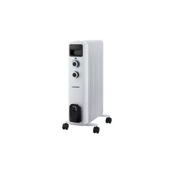 Blaupunkt HOR401 2000 W Ölradiator Heizung, Weiß, 3 Heizstufen, Einstellbarer Thermostat, Überhitzungsschutz, Kippschutz, 9 Rippen, Flüsterbetrieb, für Räume bis 25 m²