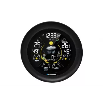 Blaupunkt WS65BK APP WLAN-Wetterstation mit Farbdisplay und Außensensor – Schwarz