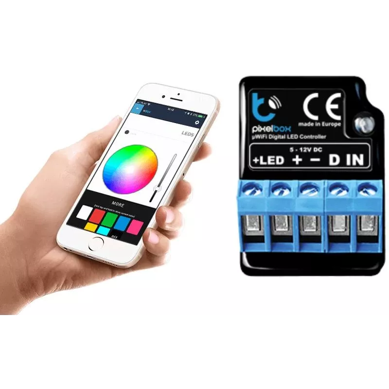 BLEBOX LED Pixelbox Wi-Fi Lighting Module – Pixel Controller für WS2812/APA102, 5A, 1024 Pixel