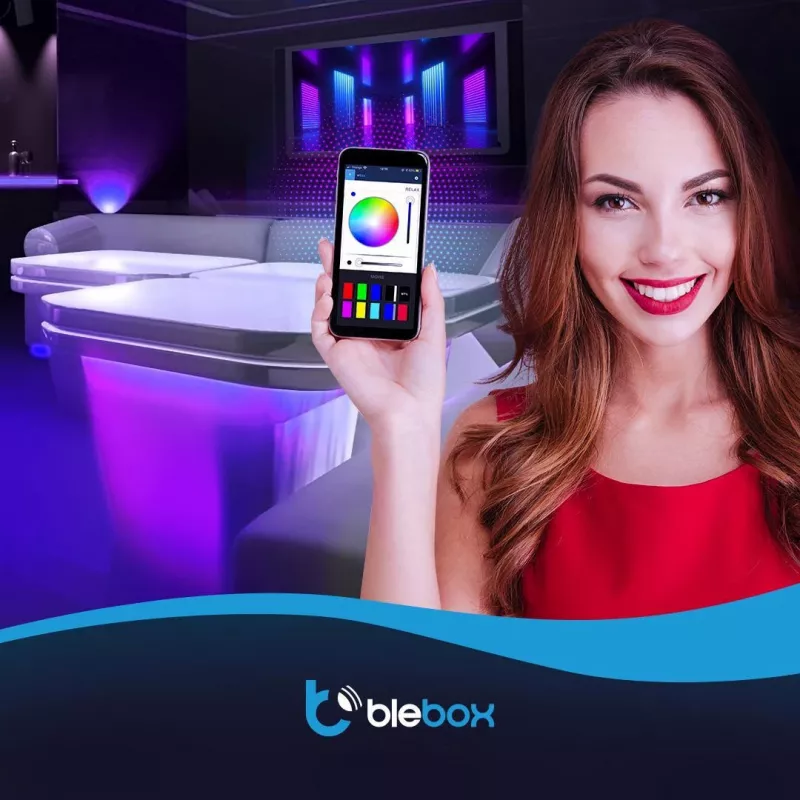 BLEBOX LED Pixelbox Wi-Fi Lighting Module – Pixel Controller für WS2812/APA102, 5A, 1024 Pixel