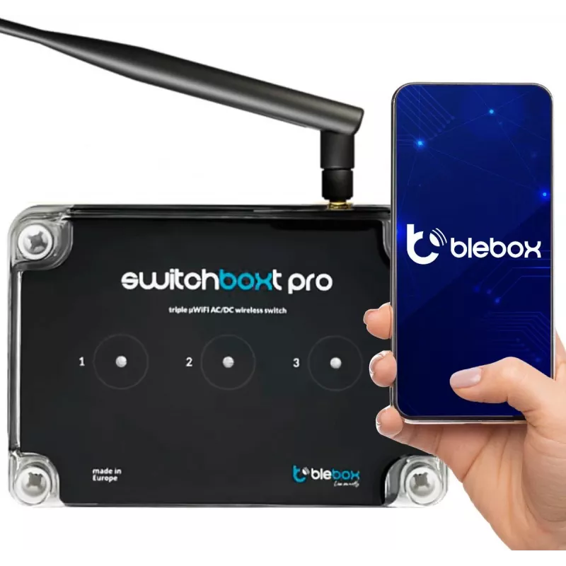 BLEBOX switchBoxT PRO Smart Wi-Fi Switch mit Temperatursensor