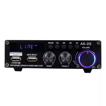 Blitzwolf AS-22 Audioverstärker, 45 W, Bluetooth 5.0, USB + Fernbedienung (Schwarz)