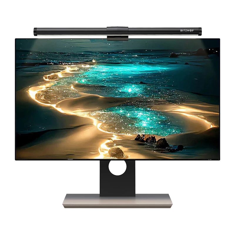 BlitzWolf BW-CML2 Air Monitor Light mit CO2-, TVOC-, Temperatur- und Feuchtigkeitssensor – Dimmbare LED-Leiste, 2700-6500K, CRI Ra95, USB-C