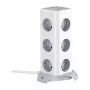 BlitzWolf BW-EC3 Vertikale Steckdosenleiste mit 12 Steckdosen, 4 USB-Anschlüssen, 2m Kabel, EU-Stecker