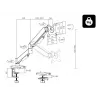 BLO HQ LCD TV-Halterung 17-32 für Schreibtisch mit Gelenk