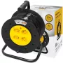 BLO PR-61 30m Kabeltrommel mit 4 Schutzkontakt-Steckdosen, Thermoschutz, 3x1,5mm² H05VV-F Kabel, IP20, 16A/230V, max. 3680W abgerollt